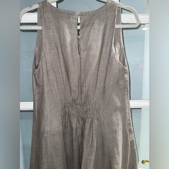 Piazza Del Tempio Italy 100% Linen Sleeveless Raw Hem Dress size S - Picture 3 of 10
